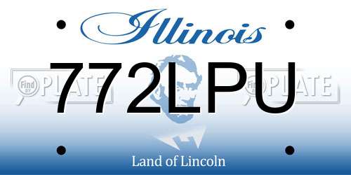 772LPU Illinois License Plate