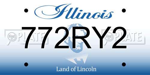 772RY2 Illinois License Plate