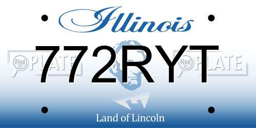 772RYT Illinois License Plate