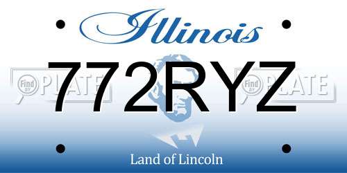 772RYZ Illinois License Plate