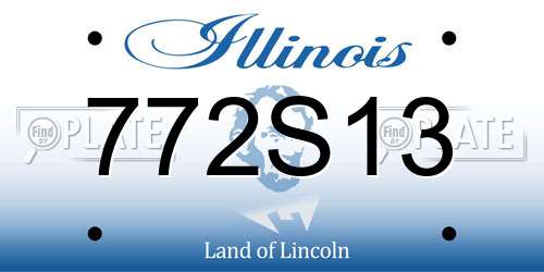772S13 Illinois License Plate