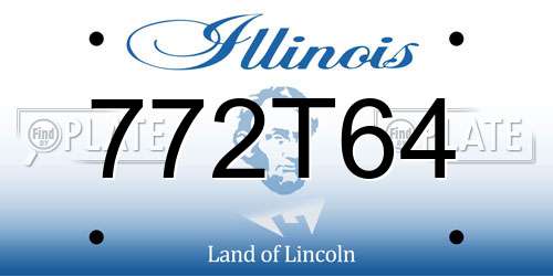 772T64 Illinois License Plate