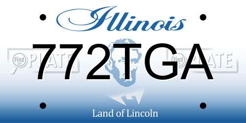 772TGA Illinois License Plate