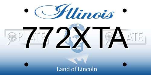 772XTA Illinois License Plate
