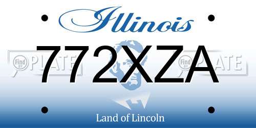 772XZA Illinois License Plate