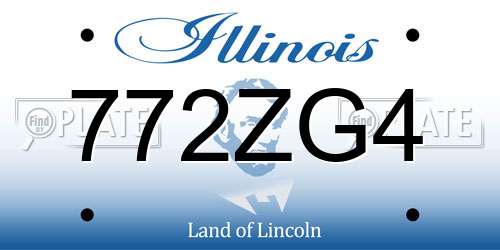 772ZG4 Illinois License Plate