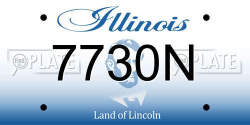 7730N Illinois License Plate