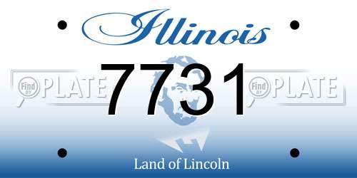 7731 Illinois License Plate