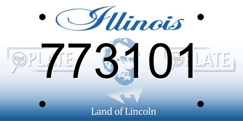 773101 Illinois License Plate