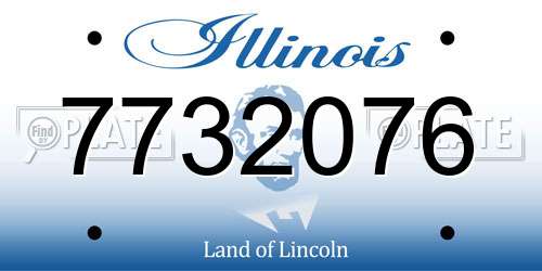 7732076 Illinois License Plate