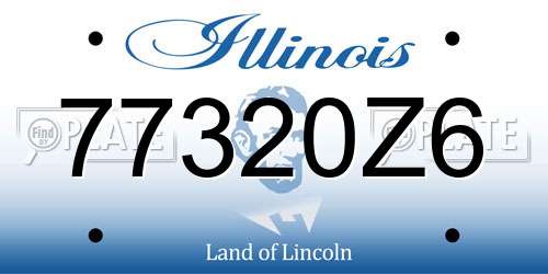 77320Z6 Illinois License Plate