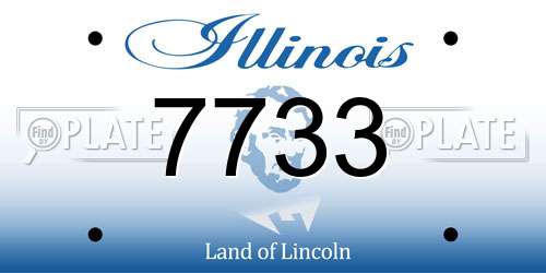 7733 Illinois License Plate