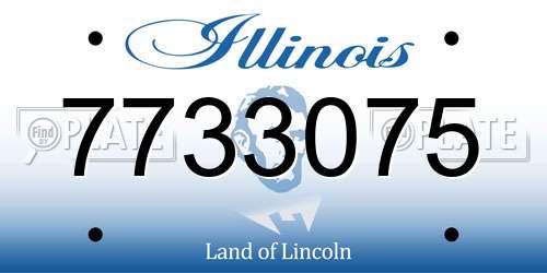 7733075 Illinois License Plate