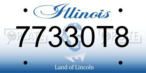 77330T8 Illinois License Plate