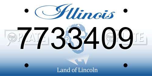 7733409 Illinois License Plate