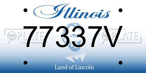 77337V Illinois License Plate