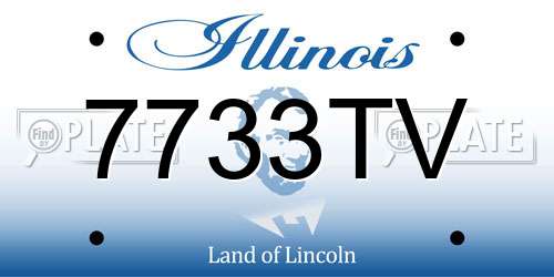 7733TV Illinois License Plate