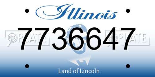 7736647 Illinois License Plate