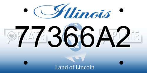 77366A2 Illinois License Plate