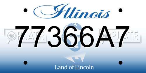 77366A7 Illinois License Plate