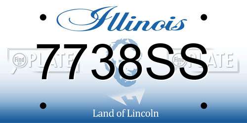 7738SS Illinois License Plate