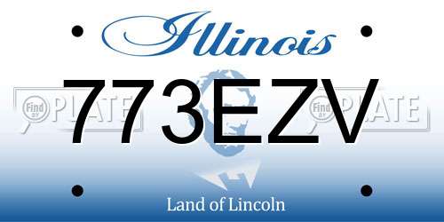 773EZV Illinois License Plate