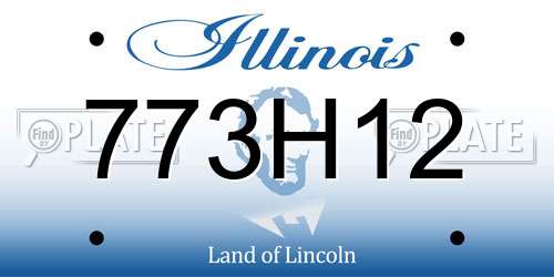 773H12 Illinois License Plate