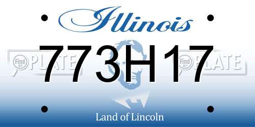 773H17 Illinois License Plate