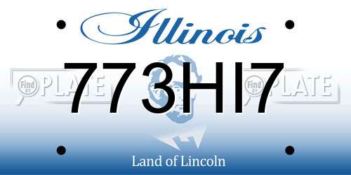 773HI7 Illinois License Plate