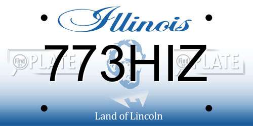 773HIZ Illinois License Plate