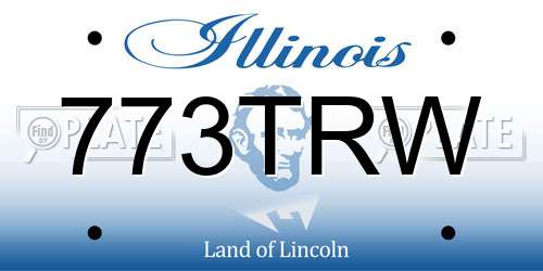 773TRW Illinois License Plate
