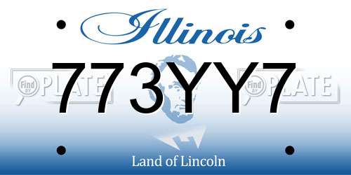 773YY7 Illinois License Plate