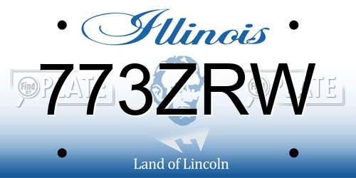 773ZRW Illinois License Plate