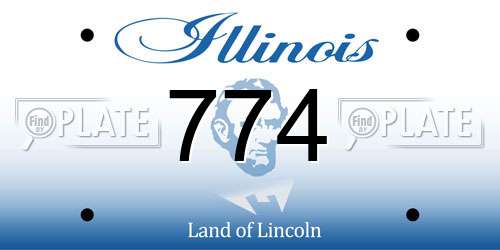 774 Illinois License Plate