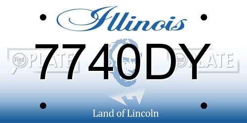 7740DY Illinois License Plate