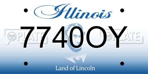 7740OY Illinois License Plate