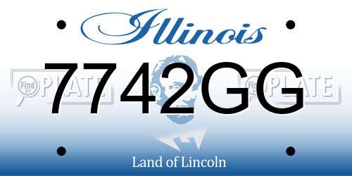 7742GG Illinois License Plate