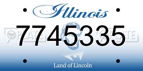 7745335 Illinois License Plate