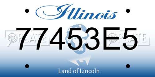77453E5 Illinois License Plate