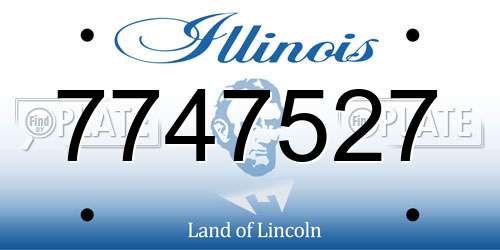 7747527 Illinois License Plate