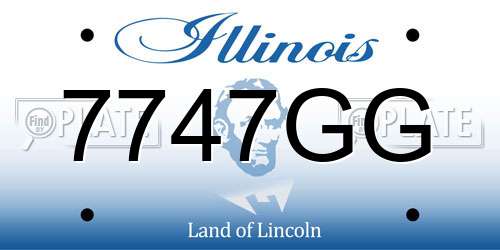 7747GG Illinois License Plate