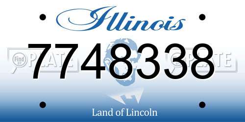 7748338 Illinois License Plate