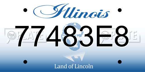 77483E8 Illinois License Plate