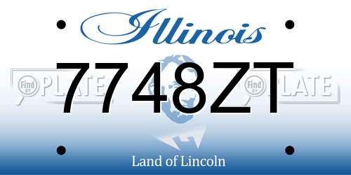 7748ZT Illinois License Plate