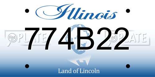 774B22 Illinois License Plate