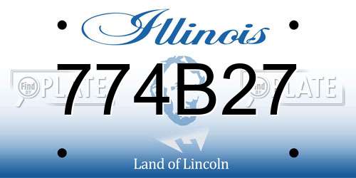 774B27 Illinois License Plate