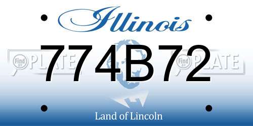 774B72 Illinois License Plate