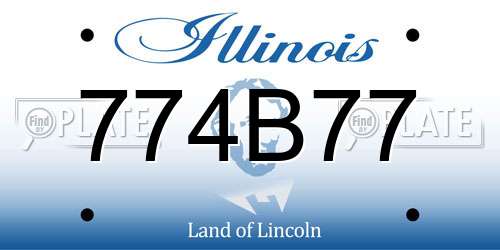 774B77 Illinois License Plate