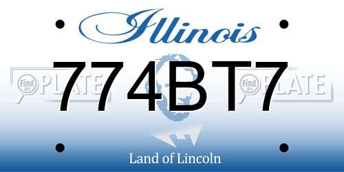 774BT7 Illinois License Plate