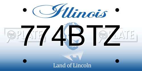 774BTZ Illinois License Plate